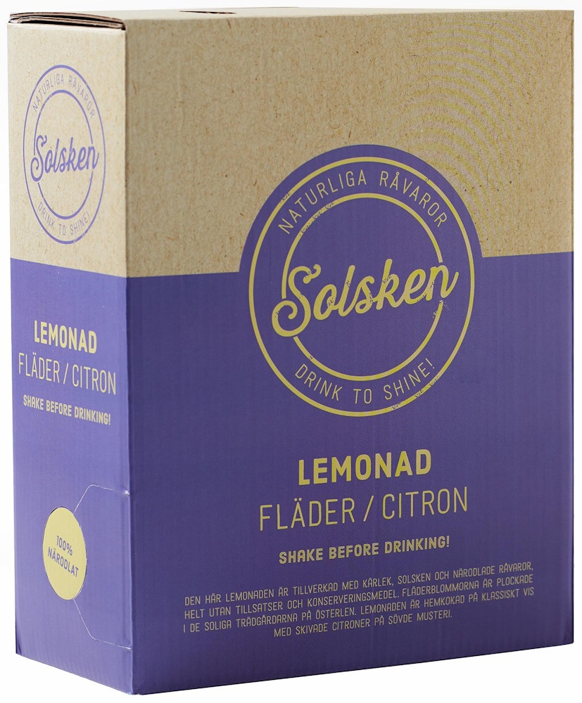 Solsken Lemonad Fläder & Citron 3L Solsken