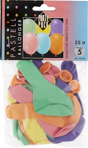 Partypack Ballonger Pastell 25-p