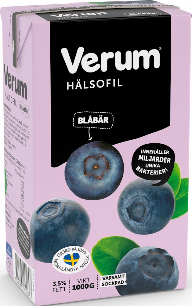 Verum HälsoFil Blåbär 3,5% Verum