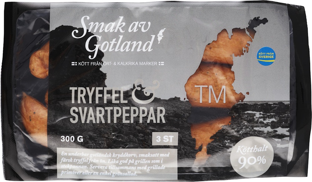 Smak av Gotland Kryddkorv Tryffel & Svartpeppar 300g Smak av Gotland