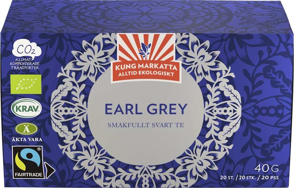 Kung Markatta Te Earl Grey EKO/KRAV Fairtrade 20-p Kung Markatta