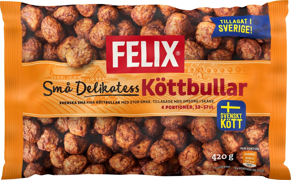 Felix Små Delikatessköttbullar Fryst 420g Felix