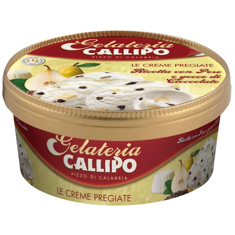 Gelateria callipo Ricottaglass med Choklad & Päronbitar Gelateria Callipo