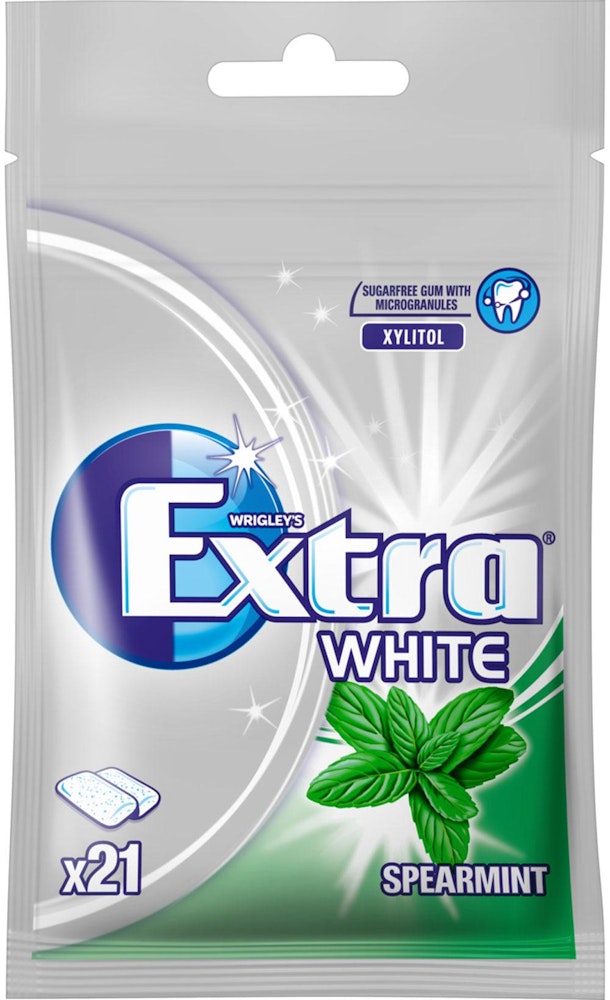 Extra White Spearmint Sockerfri 21-p Wrigley's
