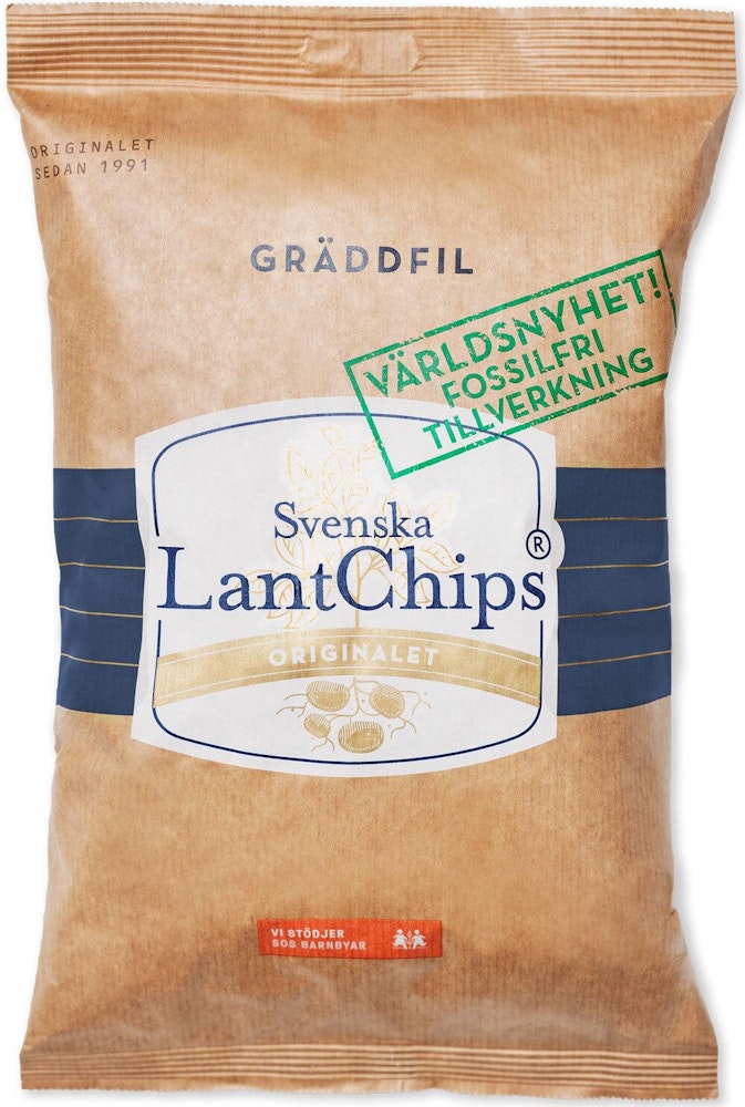 Svenska LantChips Chips Gräddfil 200g Svenska LantChips
