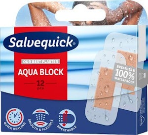 Salvequick Plåster Aqua Block 12-p Salvequick
