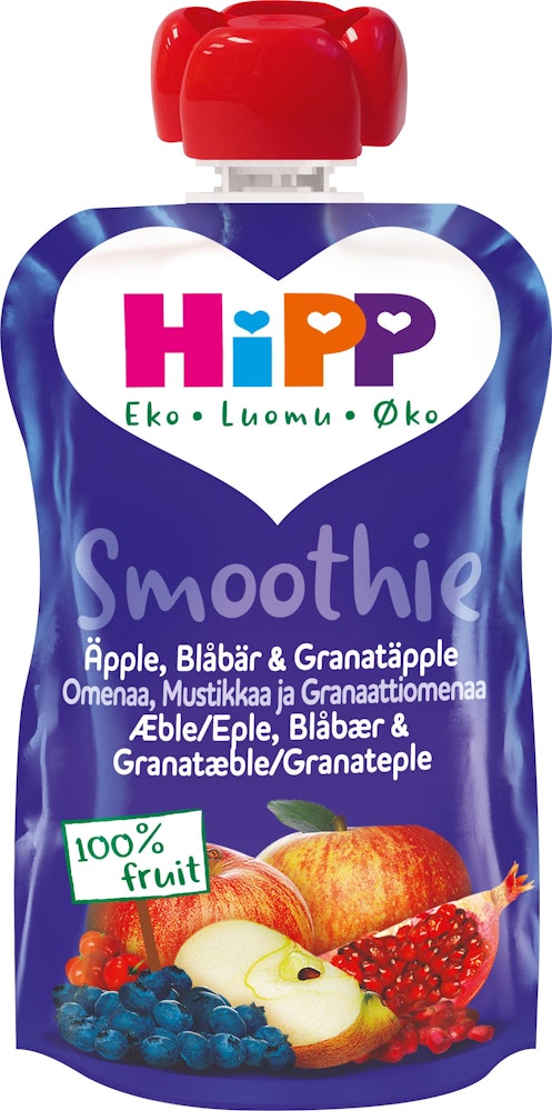 Hipp Yoghurt Smoothie Äpple/Blåbär/Banan 8M EKO Hipp