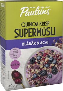 Paulúns Supermüsli Blåbär & Acai 400g Paulúns