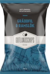 Gotlandschips Chips Gräddfil & Ramslök 180g Gotlandschips