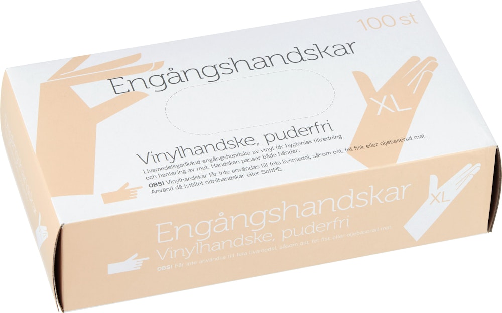 Fixa Engångshanske Vinyl Puderfri XL 100-p Fixa