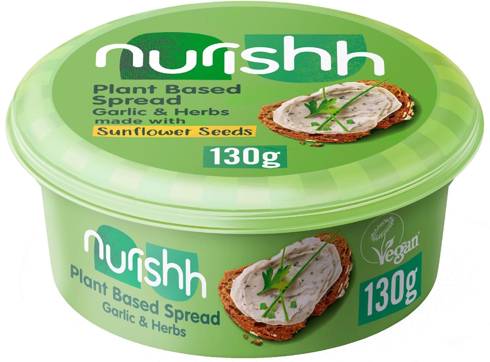 Nurishh Spread Garlic & Herbs Vegansk 130g Nurishh