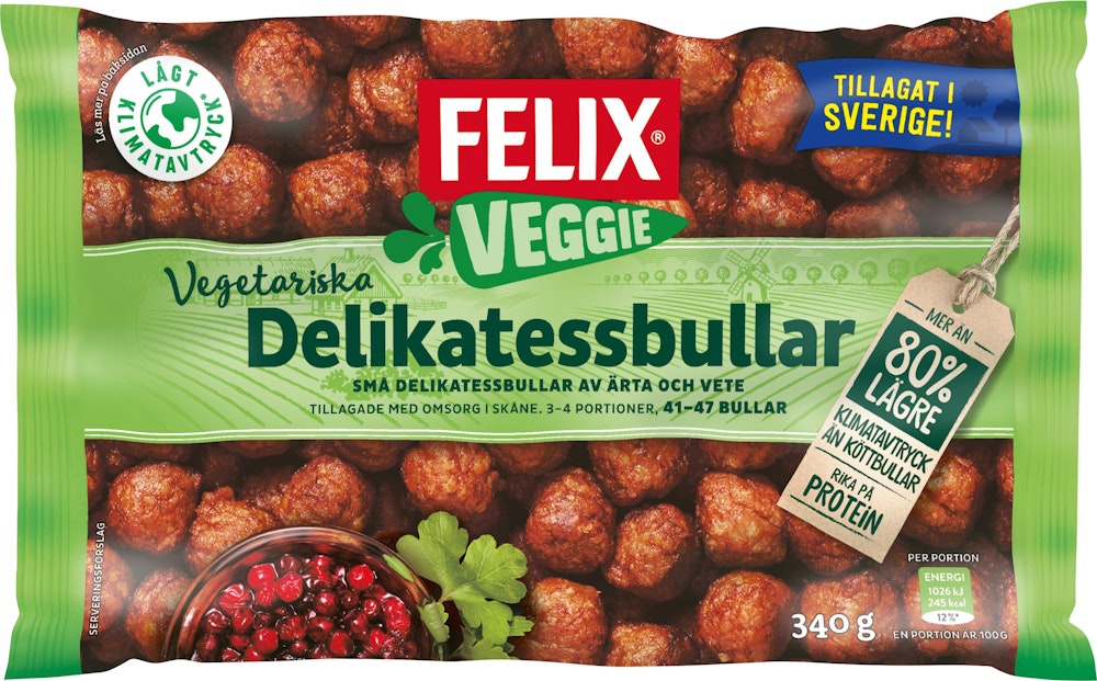 Felix Delikatessbullar Vegetariska Fryst 340g Felix