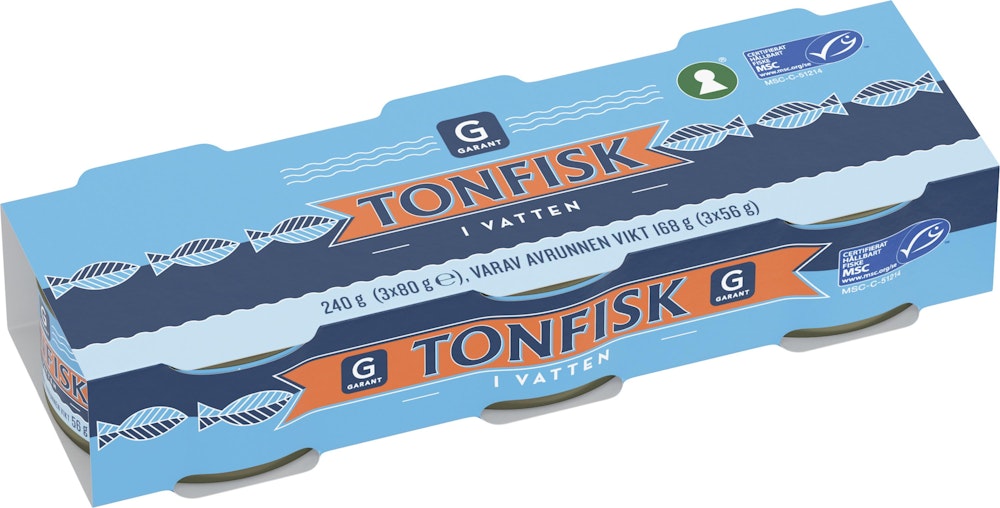 Garant Tonfisk i Vatten MSC 3x80g Garant