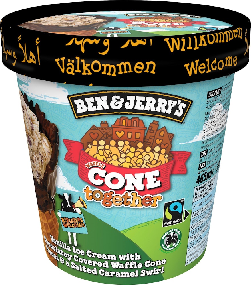 Ben & Jerrys Cone Together Fairtrade 465ml Ben & Jerry's
