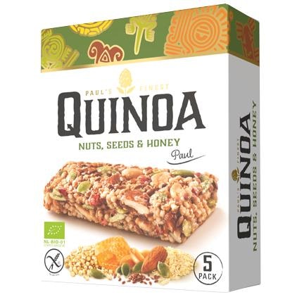 Paul's Finest Quinoa Quinoabar Nötter Frön & Honung 5-pack EKO Glutenfri Paul's Finest Quinoa