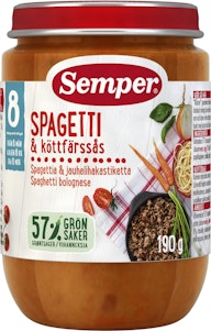 Semper Spagetti med Köttfärssås 8M Semper
