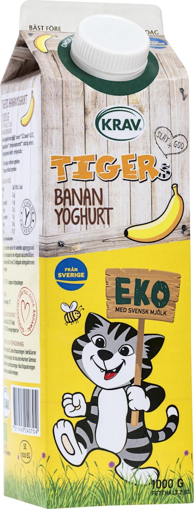 Tiger Yoghurt Banan EKO Tiger