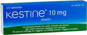 Kestine Allergitablett Ebastin 10 mg 10-p Kestine