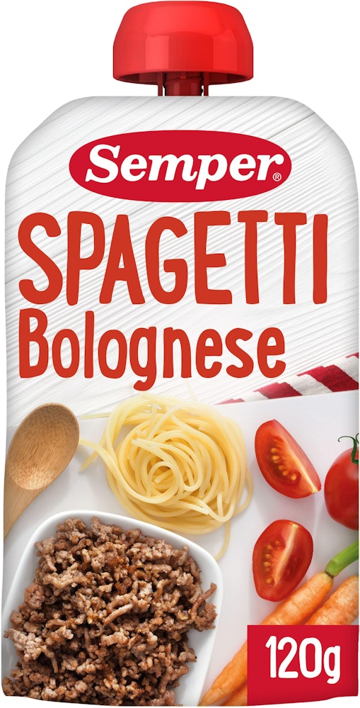 Semper Klämmis Spagetti Bolognese 6M 120g Semper