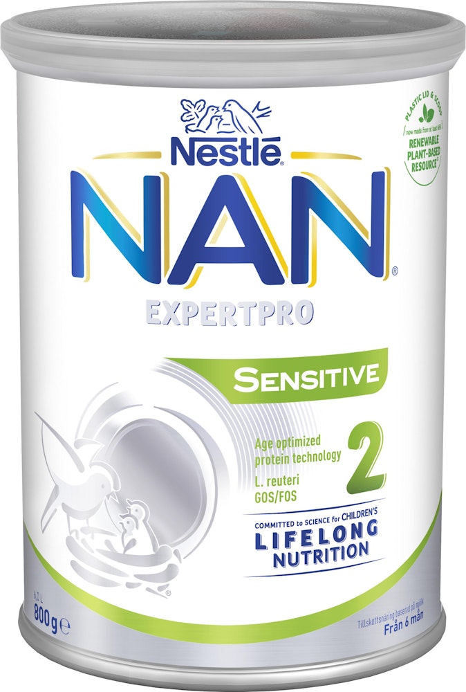 NAN Ersättning NAN 2 Expertpro Sensitive 800g Nestlé