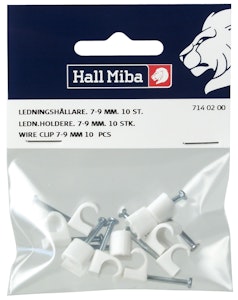 Hall Miba Ledningshållare 7-9mm 10-p