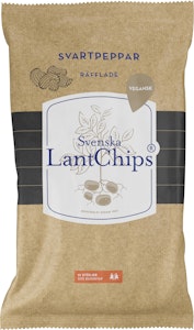 Svenska LantChips Chips Svartpeppar Räfflade Svenska Lantchips