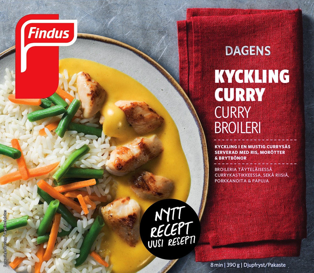 Findus Kyckling Curry Fryst 390g Findus