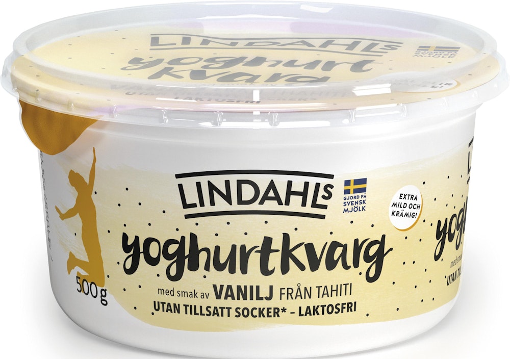 Lindahls Yoghurtkvarg Vanilj Laktosfri 0,3% 500g Lindahls