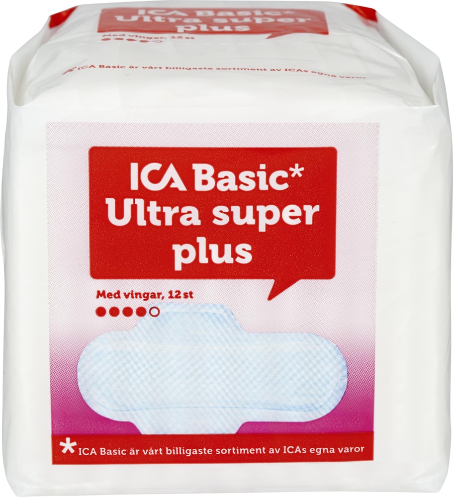 Ej sorterad Binda Ultra Super Plus Vingar 12st Ica Basic
