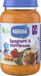 Nestlé Barnmat Spaghetti & Köttfärssås 1-3år 220g Nestlé