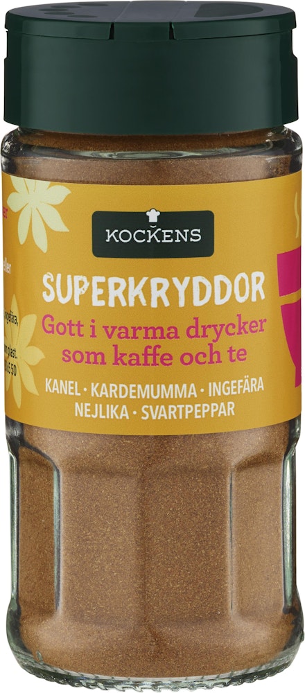 Kockens Superkrydda Kanel/ Kardemumma/ Ingefära/ Nejlika/ Svartpeppar 90g Kockens