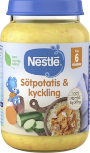 Nestlé Barnmat Sötpotatis & Kyckling 6M 190g Nestlé
