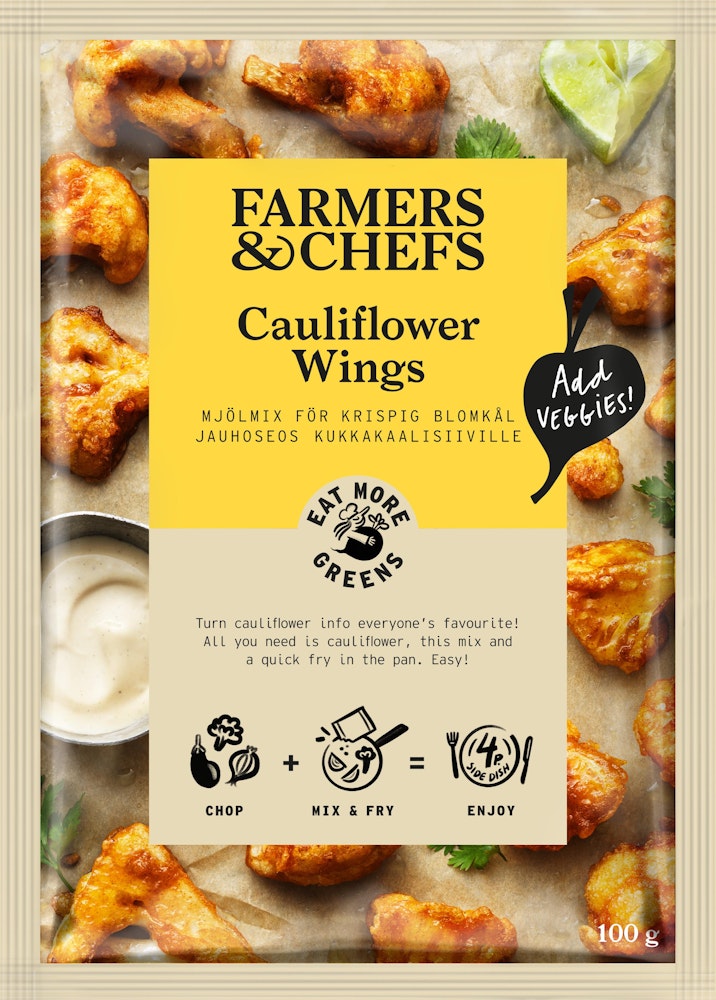 Farmers & Chefs Kryddmix Cauliflower Wings 100g Farmers & Chefs