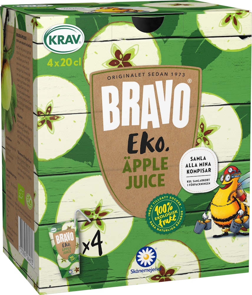 Bravo Äppel Juice EKO/KRAV 4x Bravo