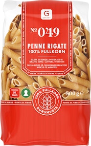 Garant Pasta Penne Rigate Fullkorn 500g Garant