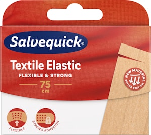Salvequick Plåster Textile Elastic 75cm Salvequick