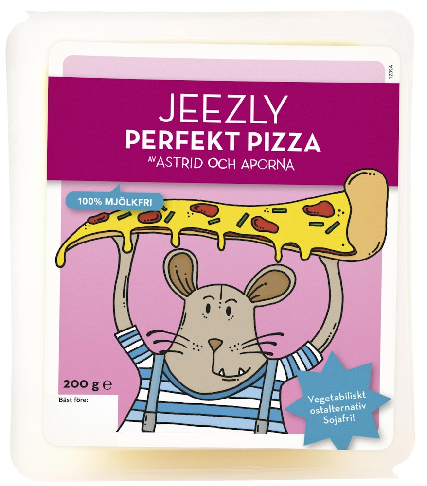 Astrid & Aporna Jeezly Perfekt Pizza Ost Vegan Astrid och Aporna