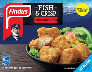 Findus Fish & Crisp Fish Nuggets Frysta MSC 490g Findus
