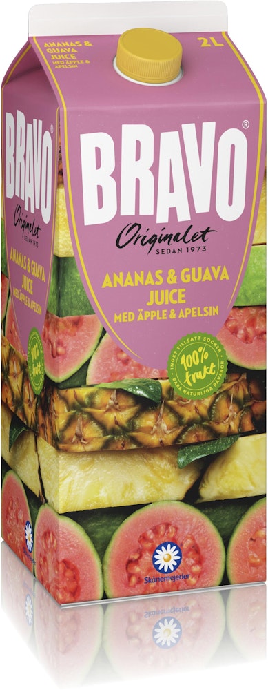 Bravo Juice Ananas, Guava & Äpple/Apelsin 2L Bravo