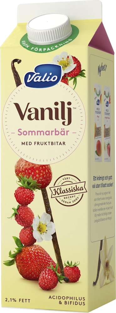 Valio Yoghurt Vanilj/Sommarbär 2,1% 1000g Valio