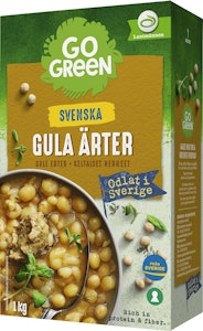 GoGreen Gula Ärter Svenskodlade 1kg GoGreen