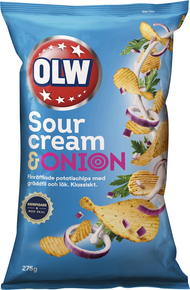 OLW Chips Sourcream & Onion 275g OLW