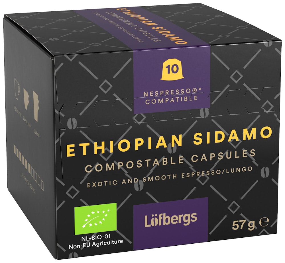 Löfbergs Ethiopian Sidamo Espresso/Lungo EKO 10-p Löfbergs