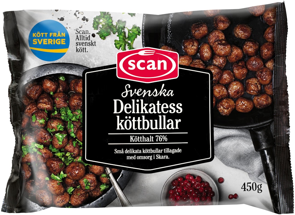 Scan Svenska Delikatessköttbullar Frysta Scan