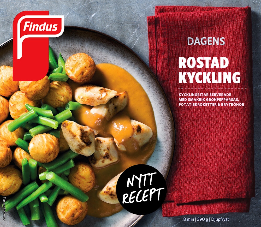 Findus Rostad Kyckling Fryst 390g Findus