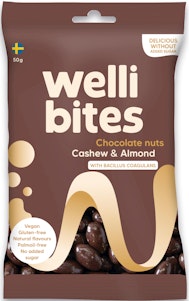 Wellibites Chocolate Nuts 50g Wellibites