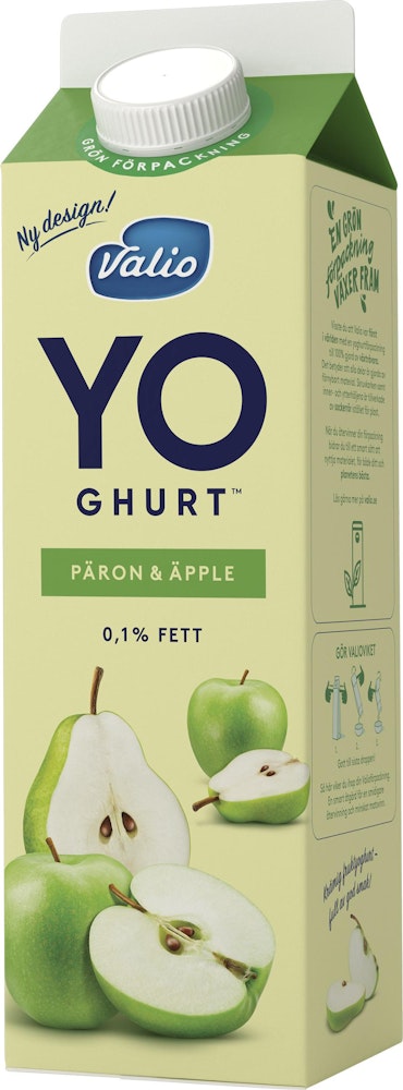 Valio Yoghurt Päron Äpple 0,1% 1000g Valio
