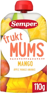 Semper Fruktmums Mango, Äpple & Ananas 110g Semper