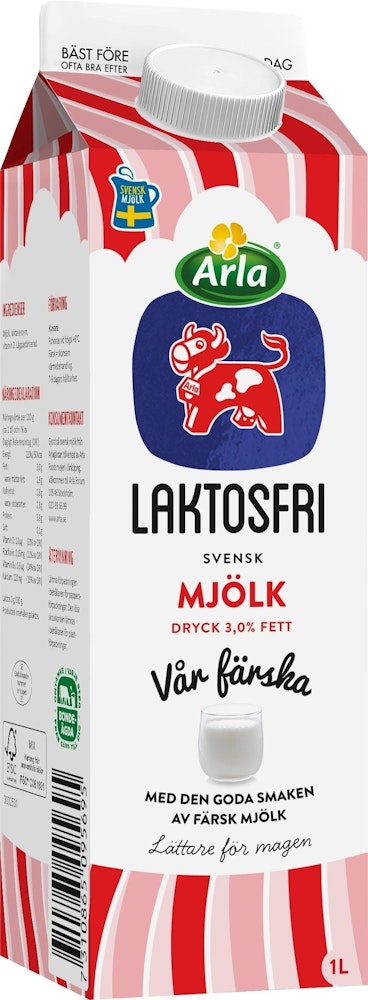 Arla Ko Standardmjölk Färsk 3% 1L Laktosfri Arla