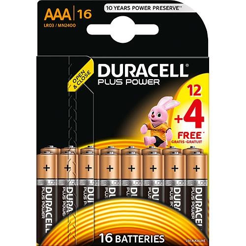 Duracell Plus Power AAA 12+4 Duracell